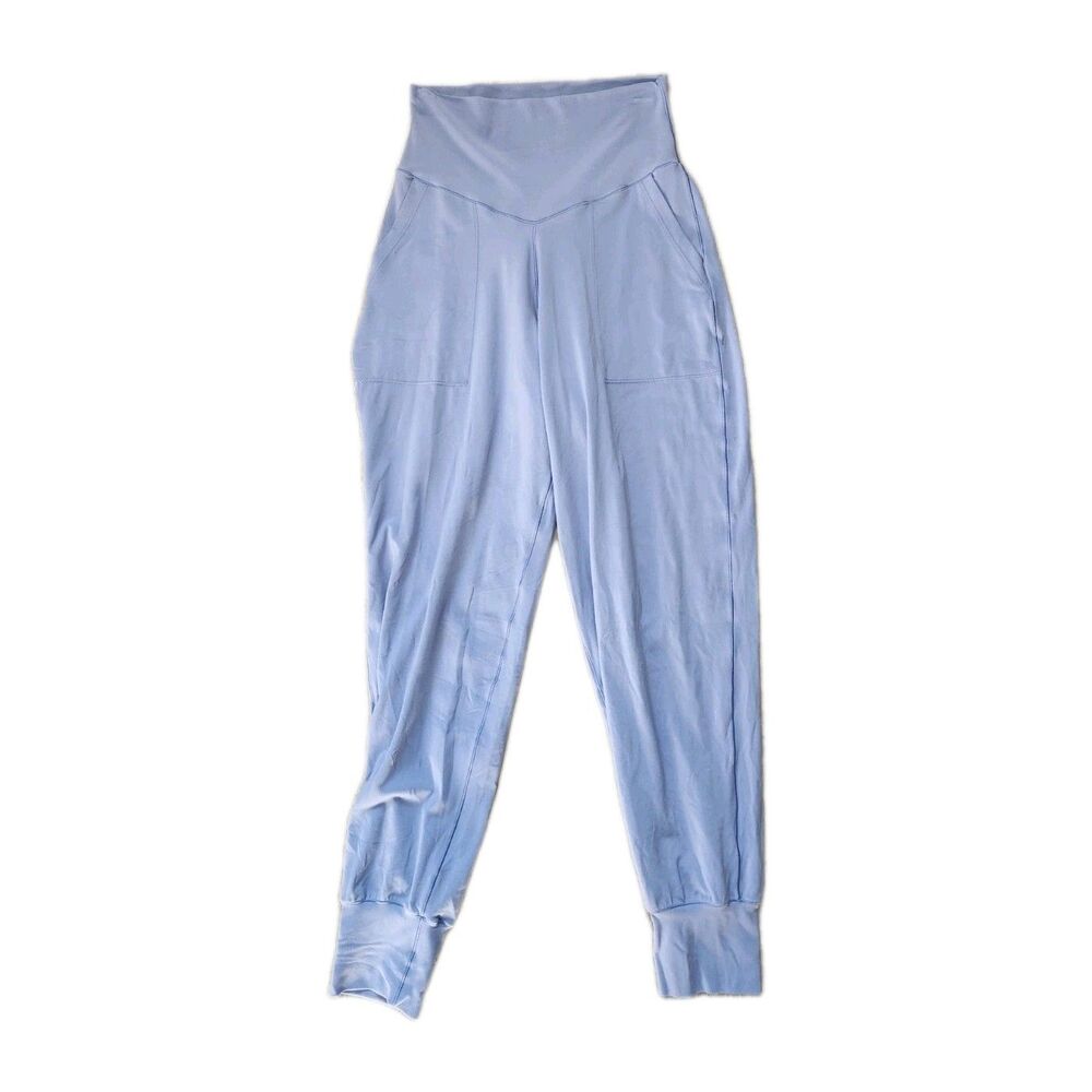 Aerie OFFLINE Joggers Womens M Blue High Rise Athletic Lounge Pants Stretch EUC